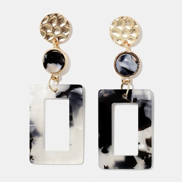 Acrylic Drop Earrings (3 colors) - Picture 3 of 3